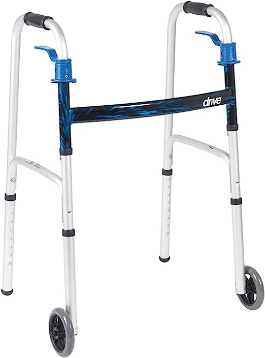 Drive Medical Mobility Folding Walker with Wheels